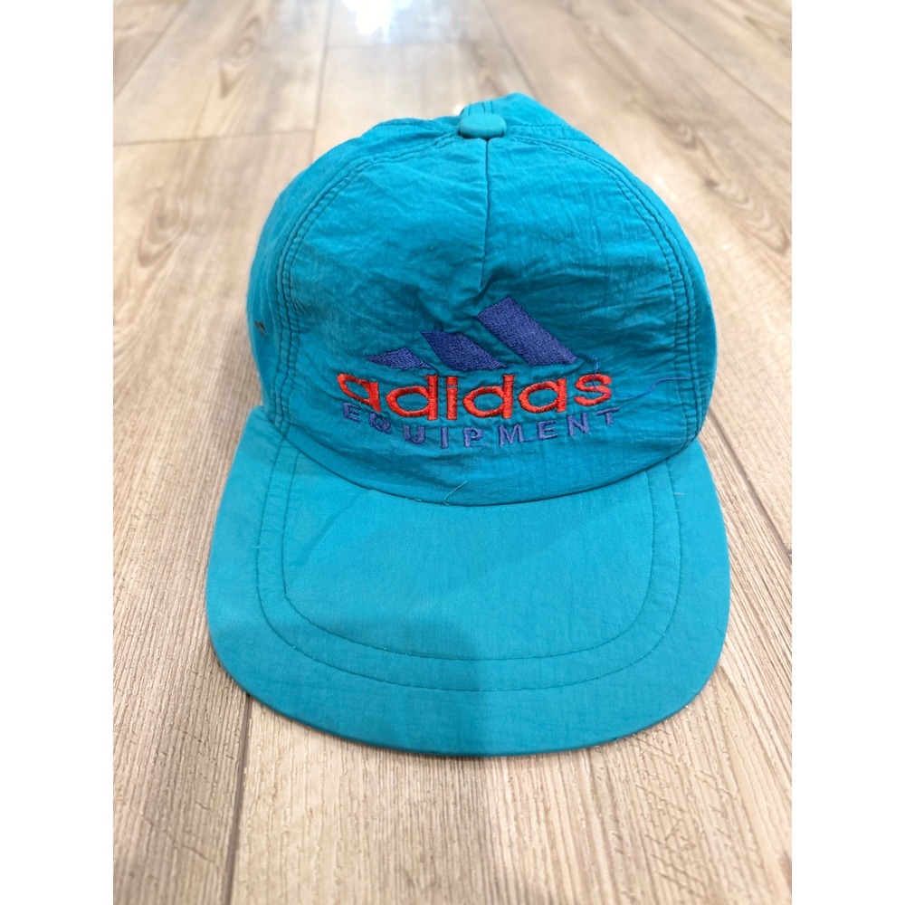 Adidas Equipment EQT Nylon Snapback Hat Teal Blue Vintage Sportswear Cap Retro